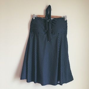 Polka dot halter / strapless swimsuit